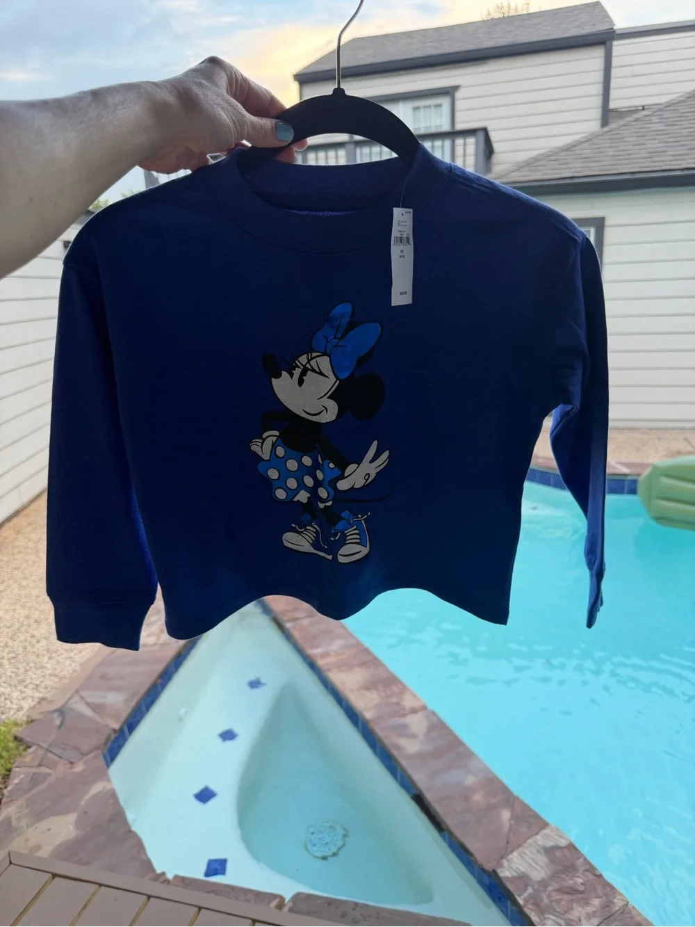 New with tag Blue GAP Disney Minnie Mouse Kids Long-Sleeve Top - Size XS (4/5)